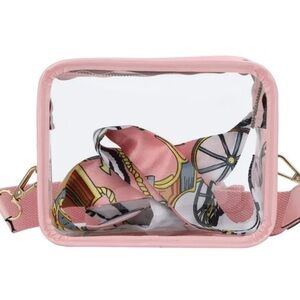 Pink Clear Crossbody Bag
